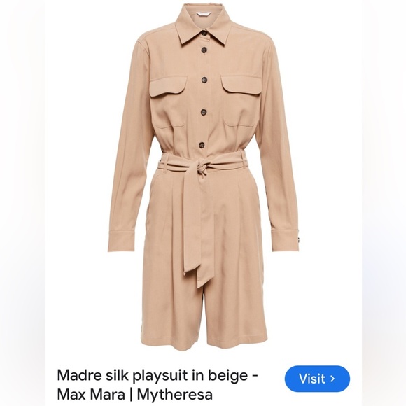 Max Mara Silk Romper Size: XS
